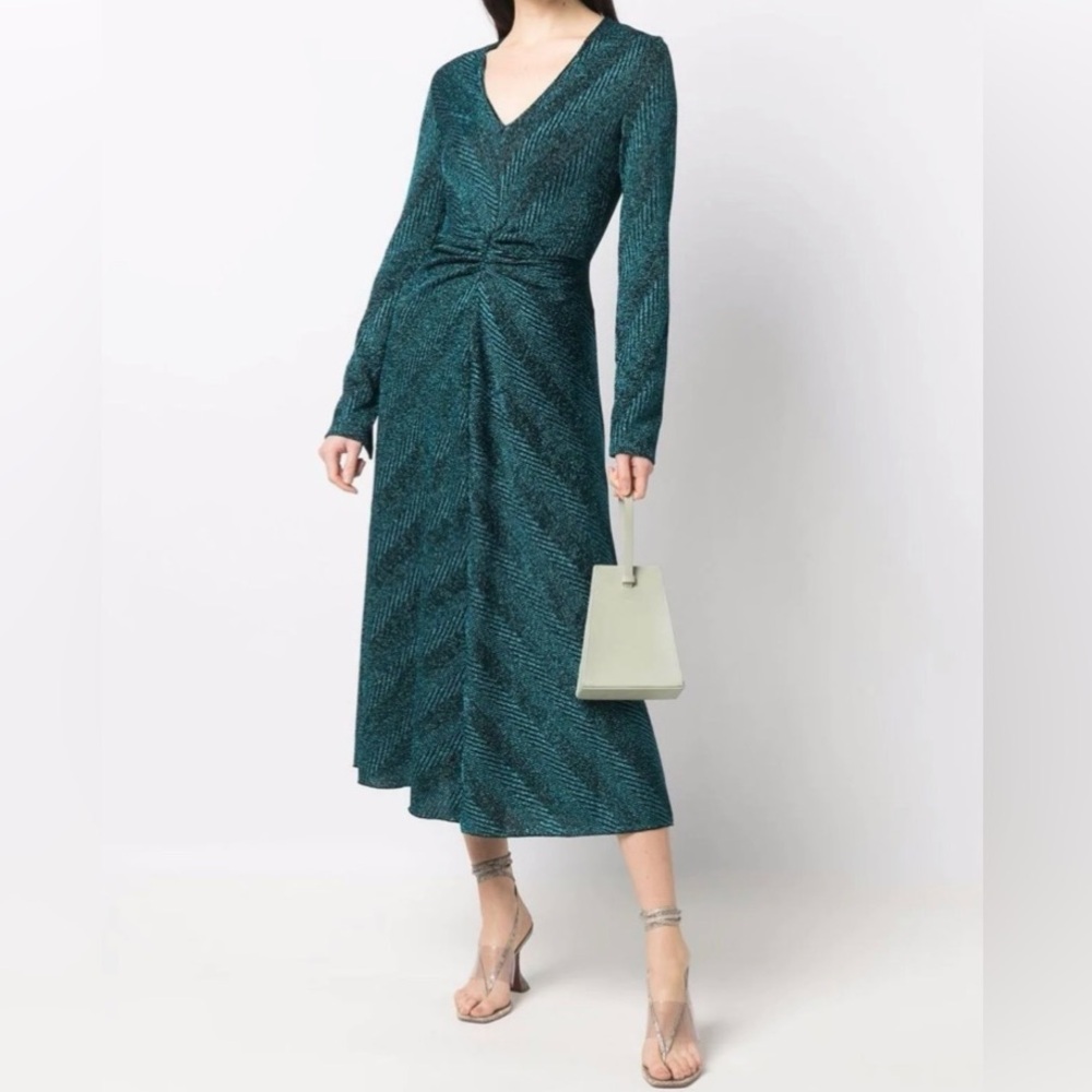 Rotate Sierra Metallic Maxi Dress